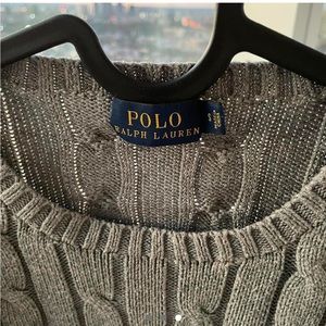 Polo cable knit sweater